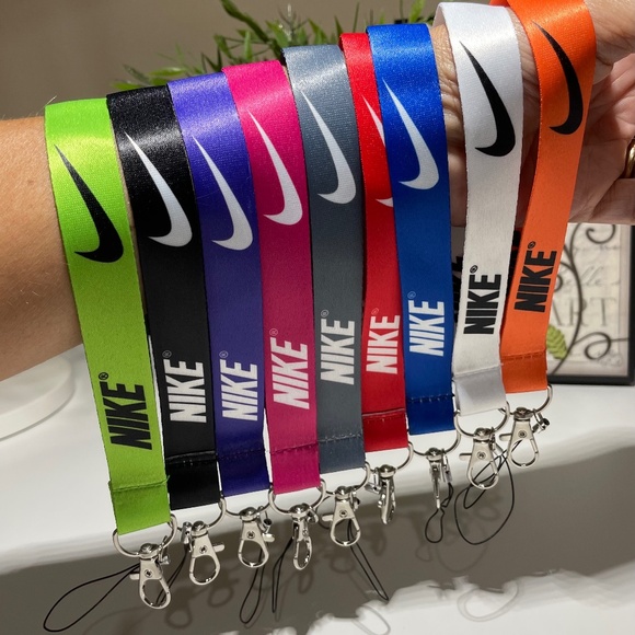 Other - 2 pieces Nike Short Lanyard Wristlet Phone Car Bag Charm Keychain